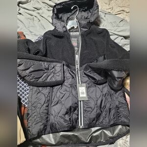 Black Hooded Jacket with Zipper Mens Tumi NWT